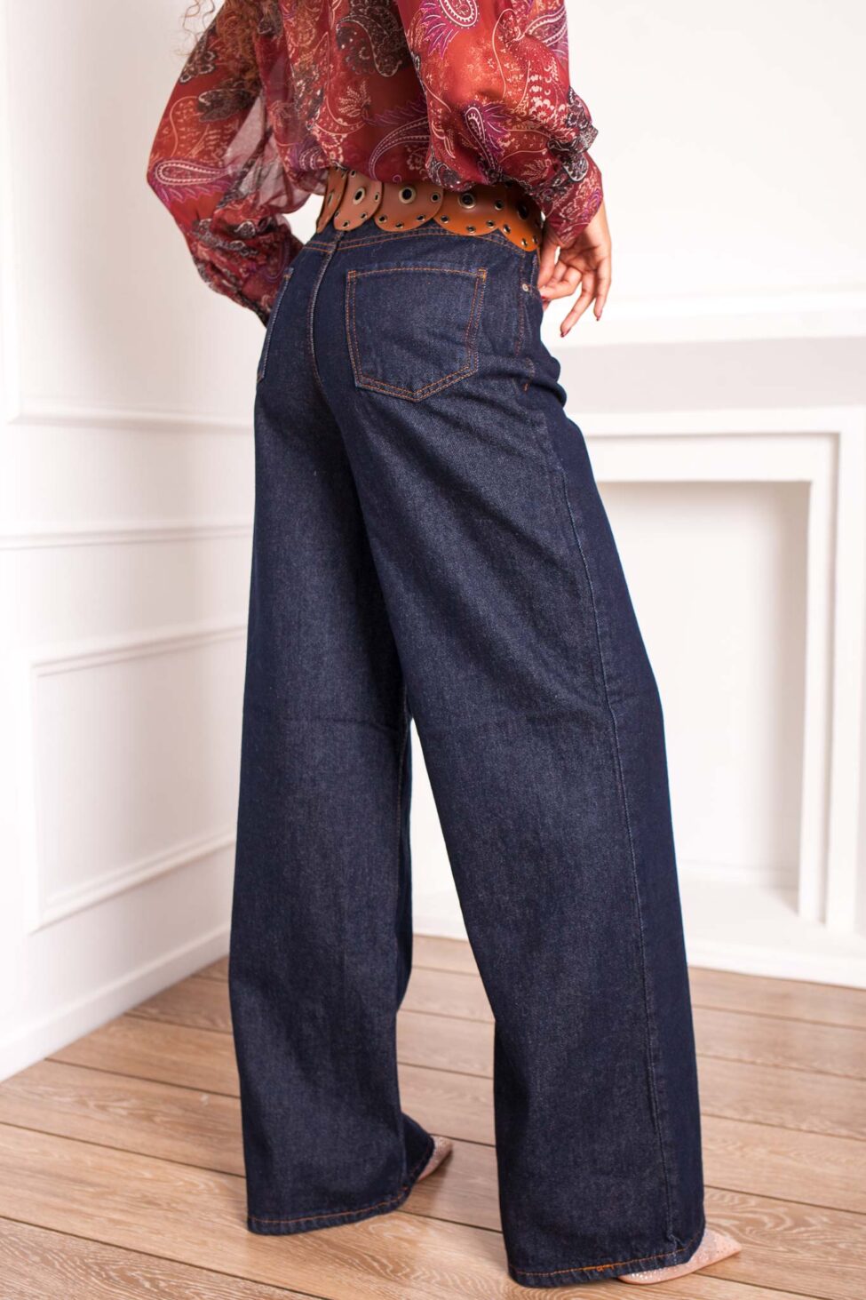 Pocahontas τζιν παντελόνι με ζώνη μπλε σκούρο - Image 7