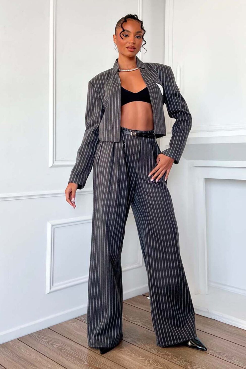 Quell Σετ Σακάκι Παντελόνι γκρι - Image 4