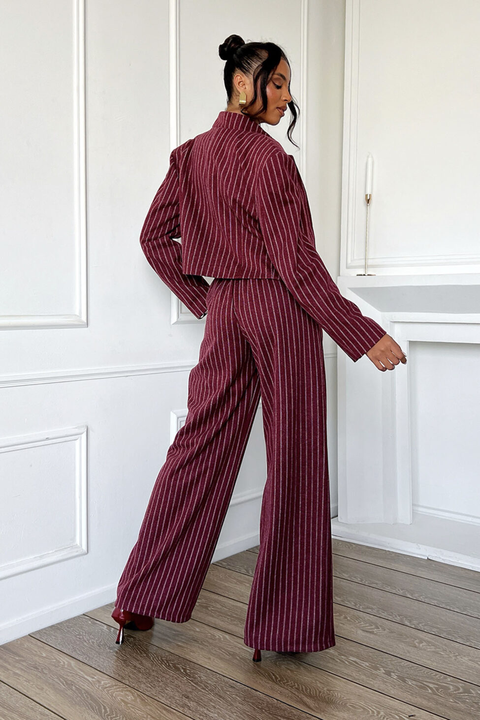 Quell Σετ Σακάκι Παντελόνι μπορντό - Image 2