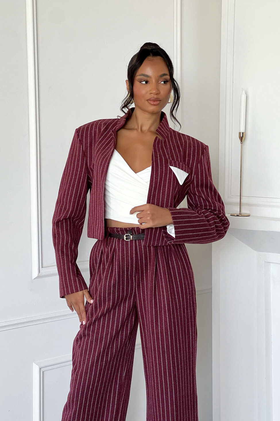 Quell Σετ Σακάκι Παντελόνι μπορντό - Image 3