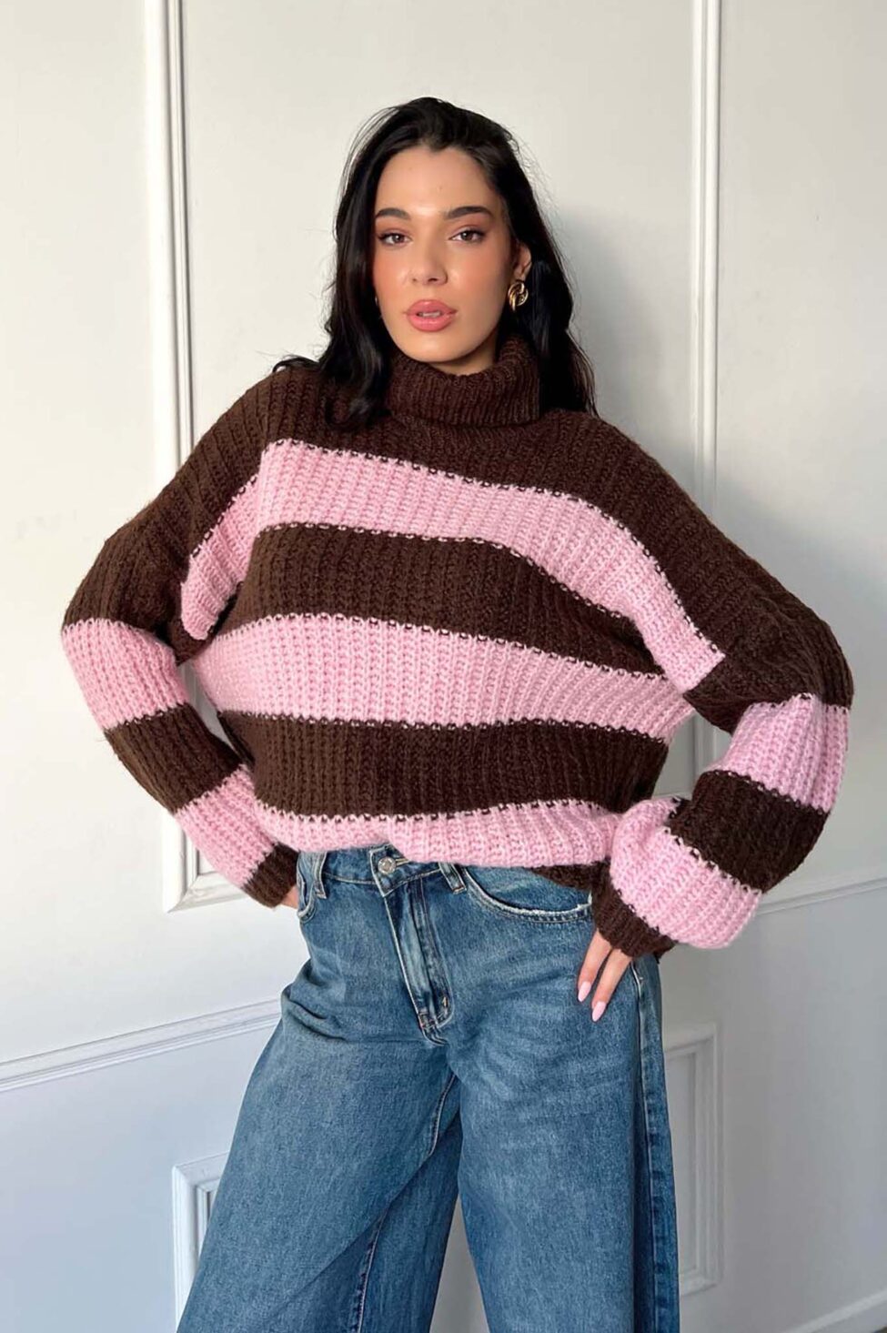 Rapunzel πλεκτή μπλούζα καφέ - Image 2