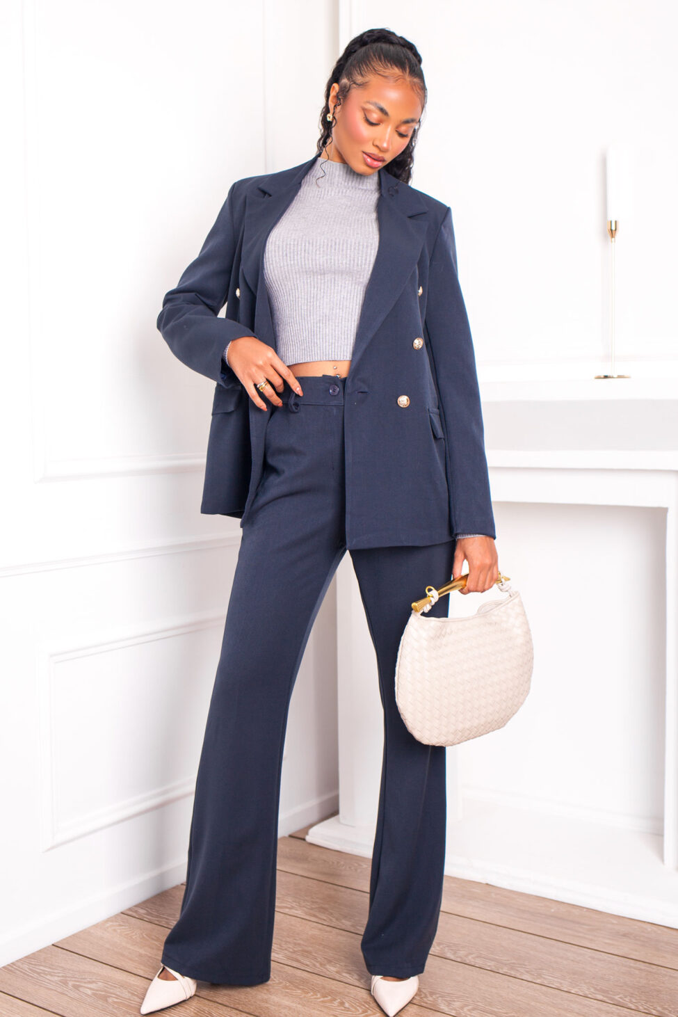 Rosmina σετ σακάκι - παντελόνι μπλε - Image 2