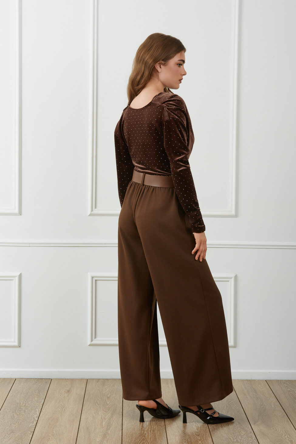 Serane Παντελόνι Υφασμάτινο καφέ - Image 3