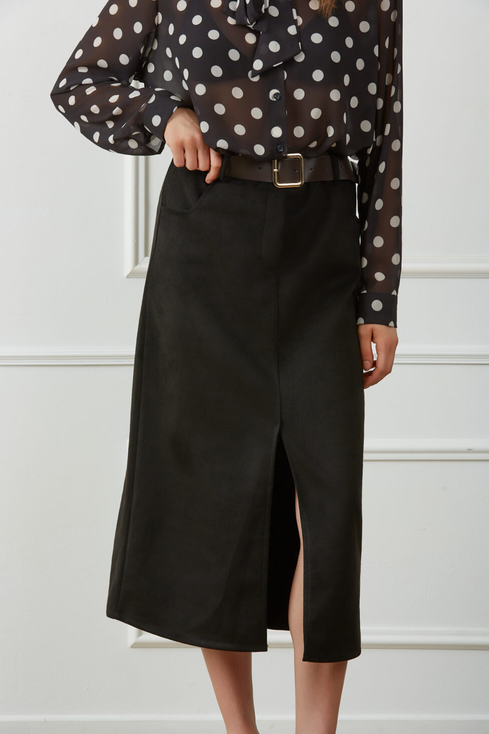 Serelis Φούστα Με Ζώνη μαύρο - Image 2