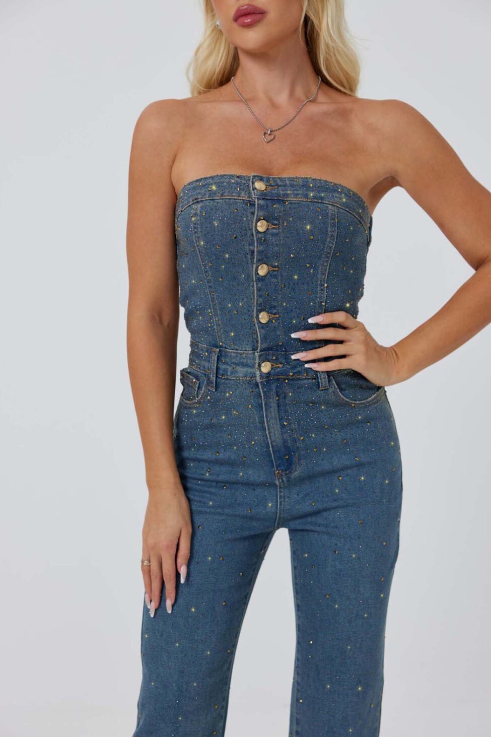 Shynella Ολόσωμη Jean Φόρμα μπλε - Image 2