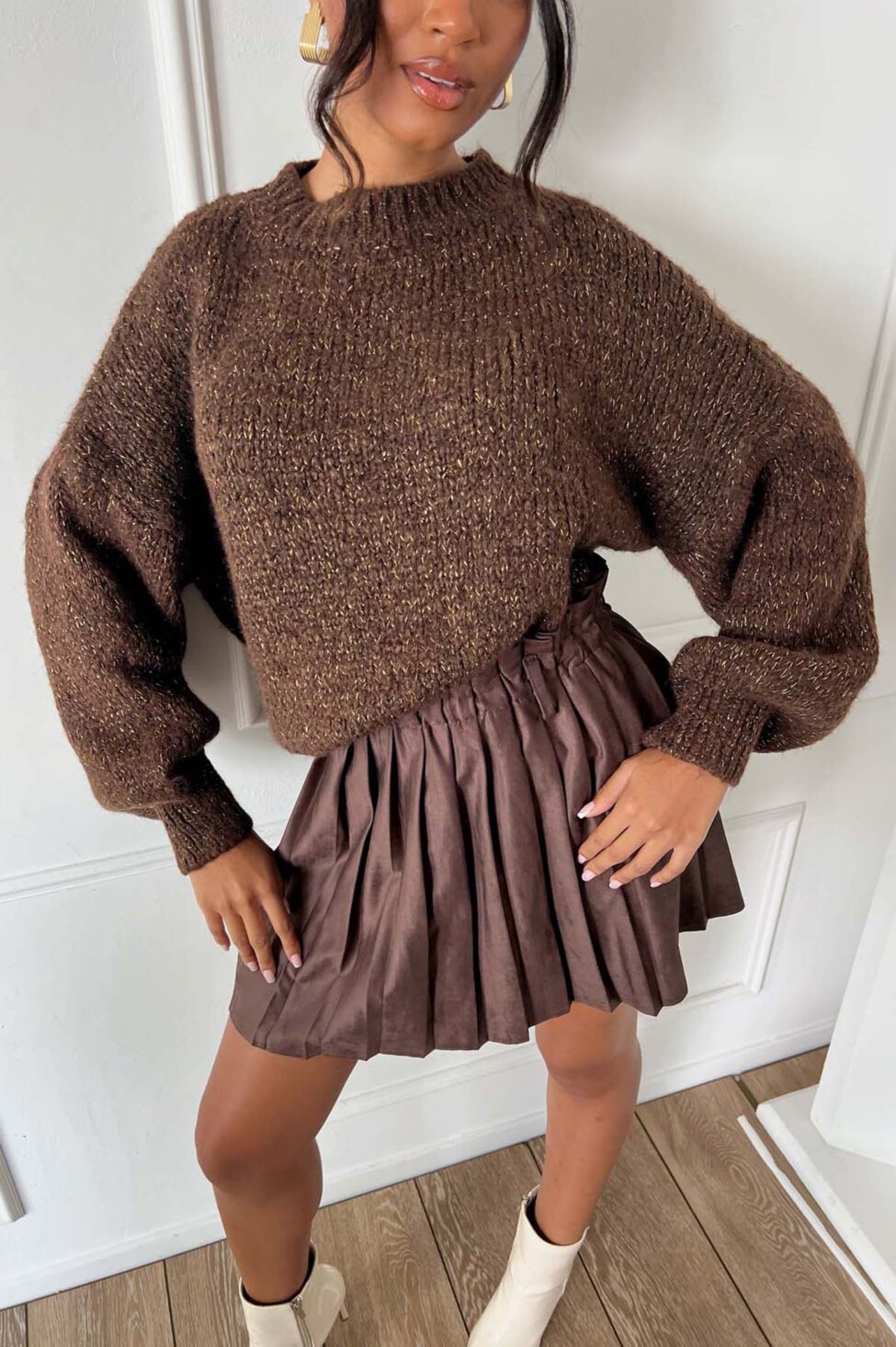 Styles Φούστα καφέ - Image 3