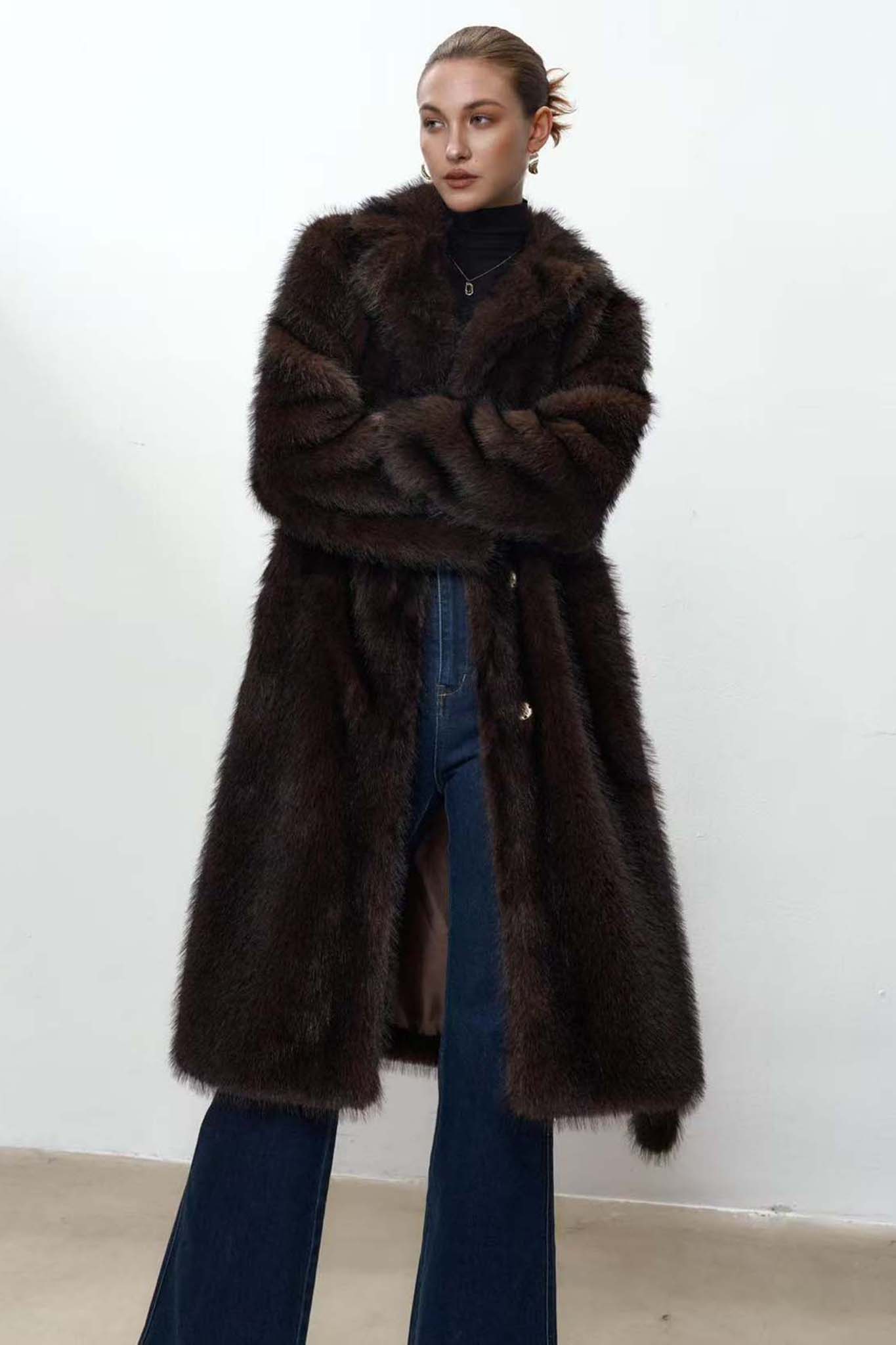 Vantora Οικολογική Γούνα Μακριά καφέ Vantora Οικολογική Γούνα Μακριά καφέ - Image 1