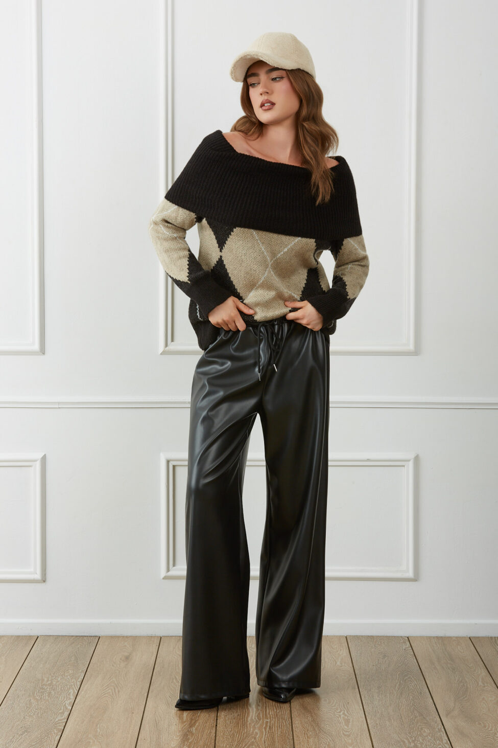 Velmor Πλεκτή Μπλούζα μαύρο - Image 2