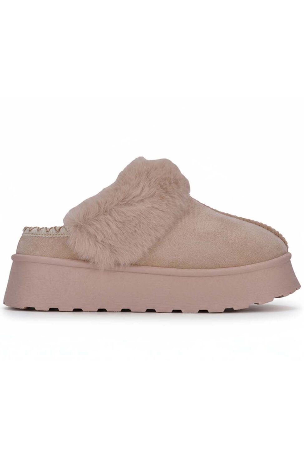 Vestra Παντόφλες Suede Δίσολες μπεζ - Image 3