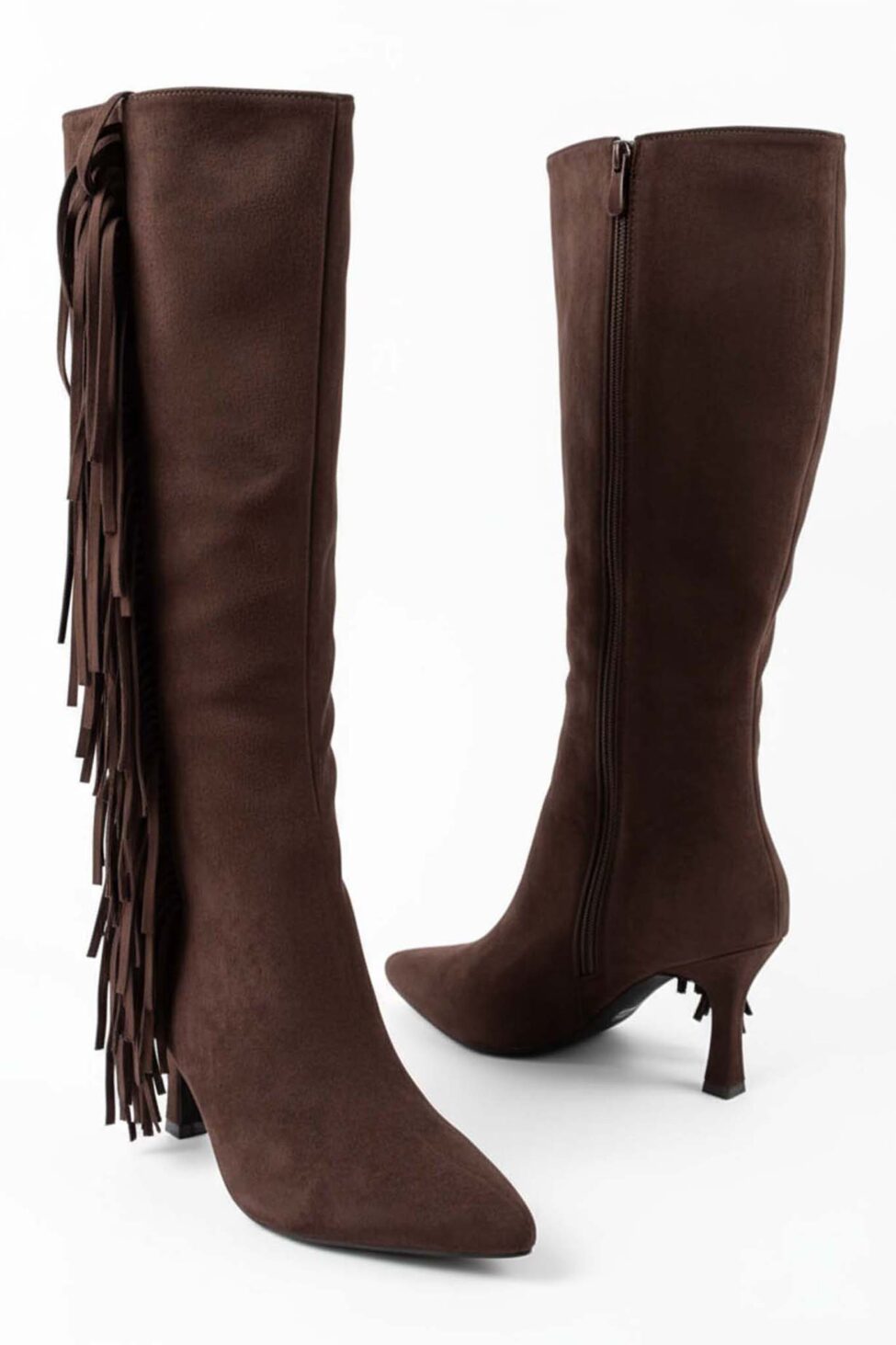 Viorra Μπότες Με Κρόσια καφέ - Image 2