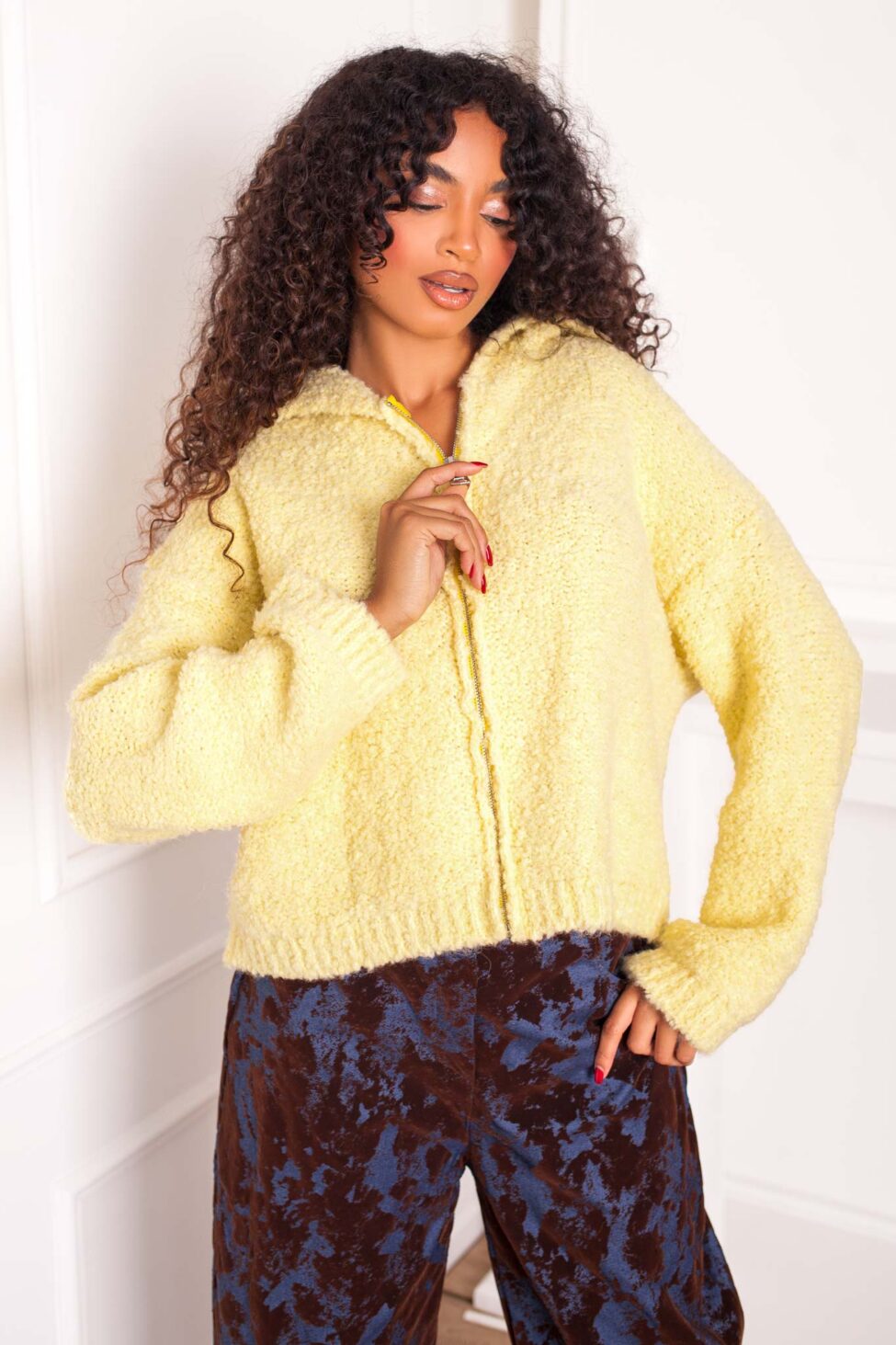 Yummy Πλεκτή Ζακέτα κίτρινο - Image 2