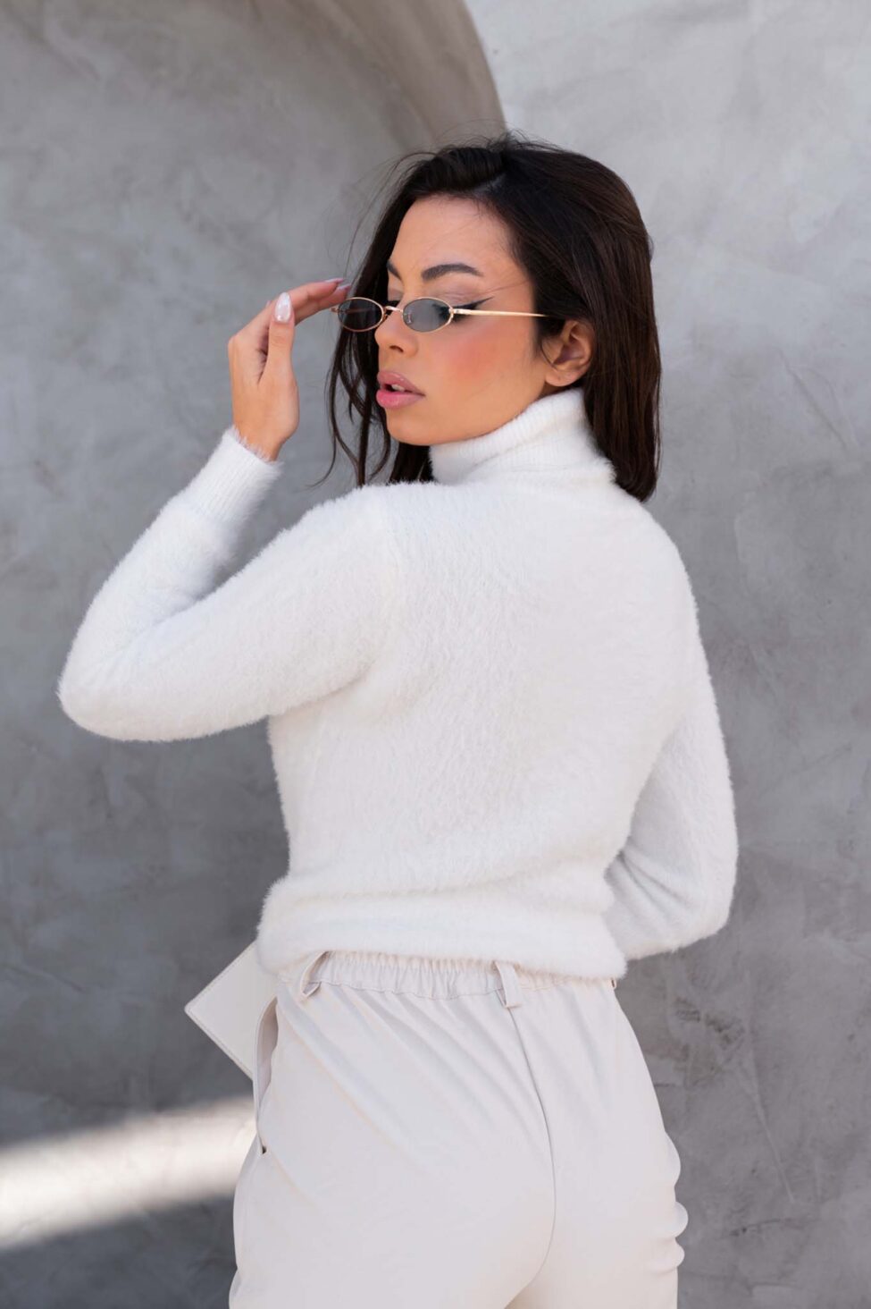 Annette ζιβάγκο πλεκτό τοπ λευκό - Image 2