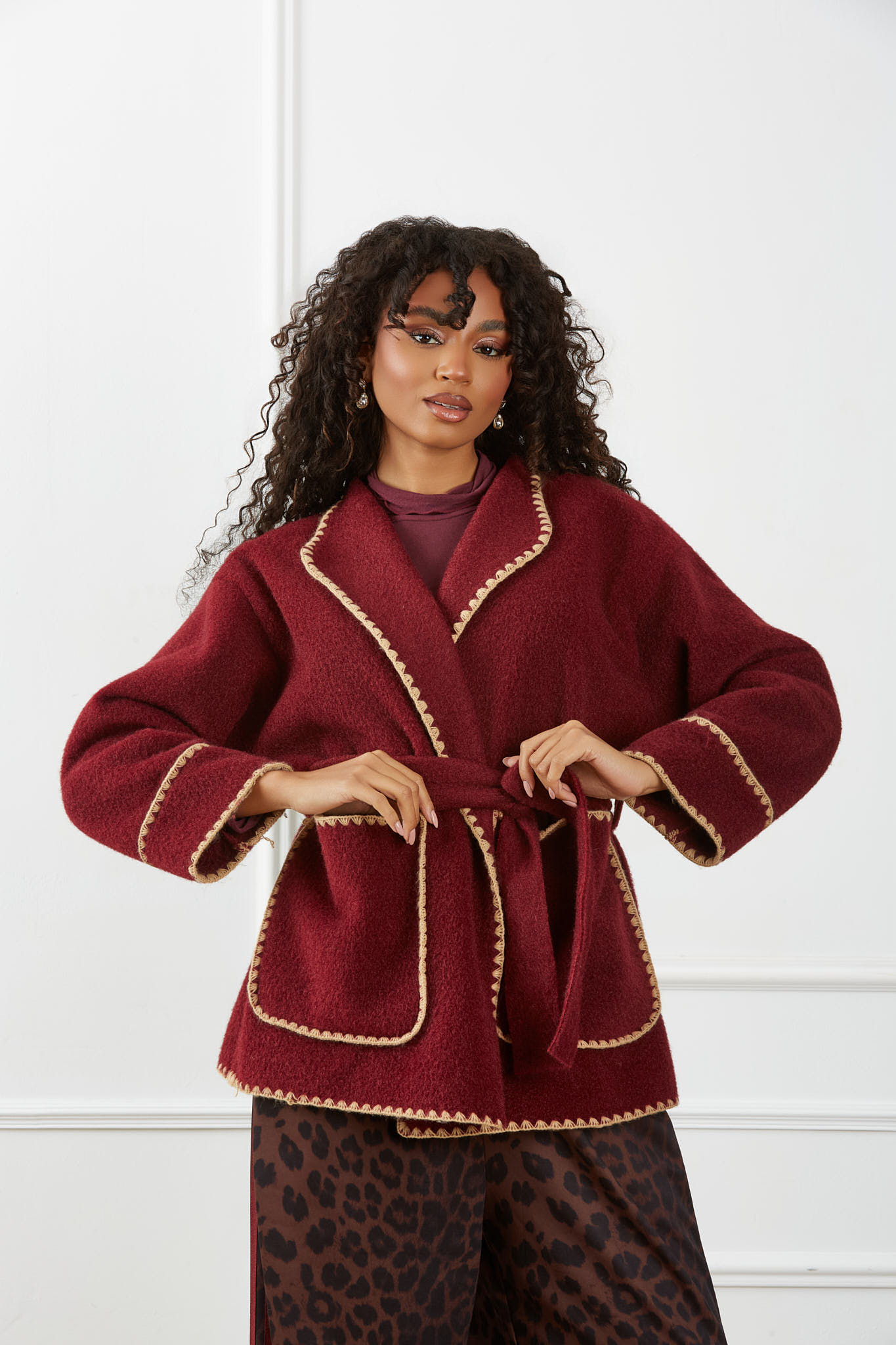 Esmeline Πανωφόρι μπορντό Esmeline Πανωφόρι μπορντό - Image 1