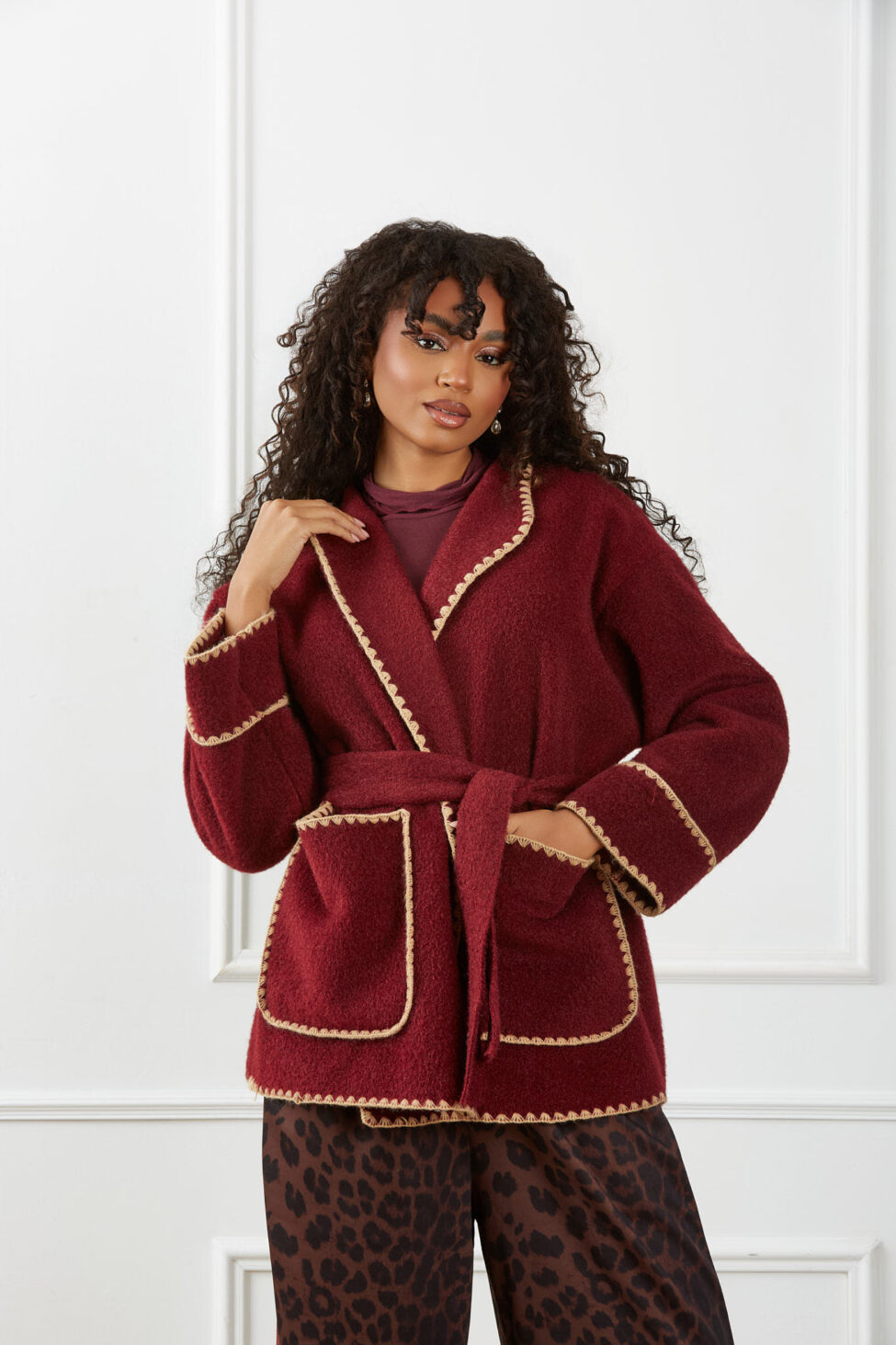 Esmeline Πανωφόρι μπορντό - Image 3