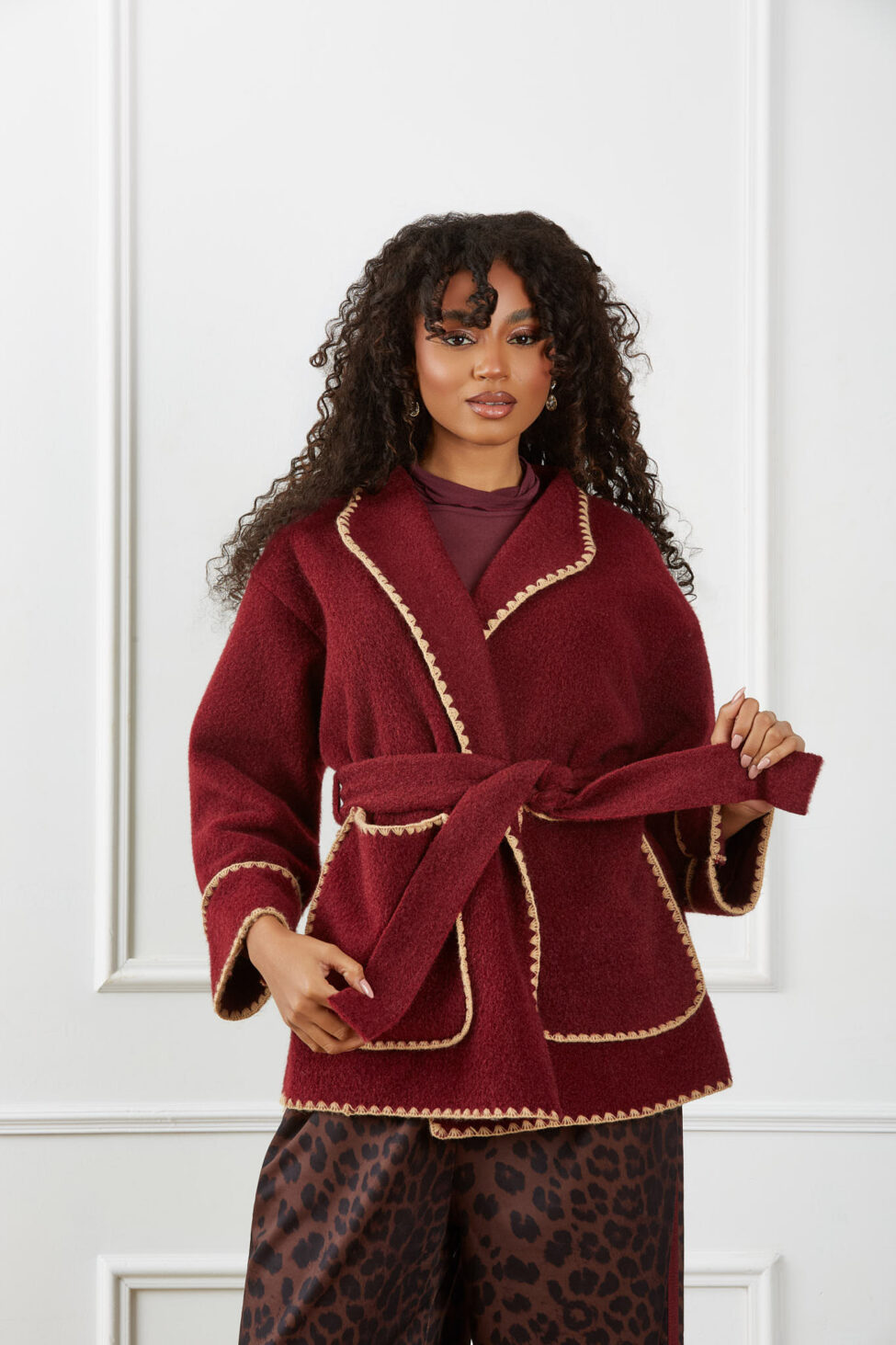 Esmeline Πανωφόρι μπορντό - Image 4