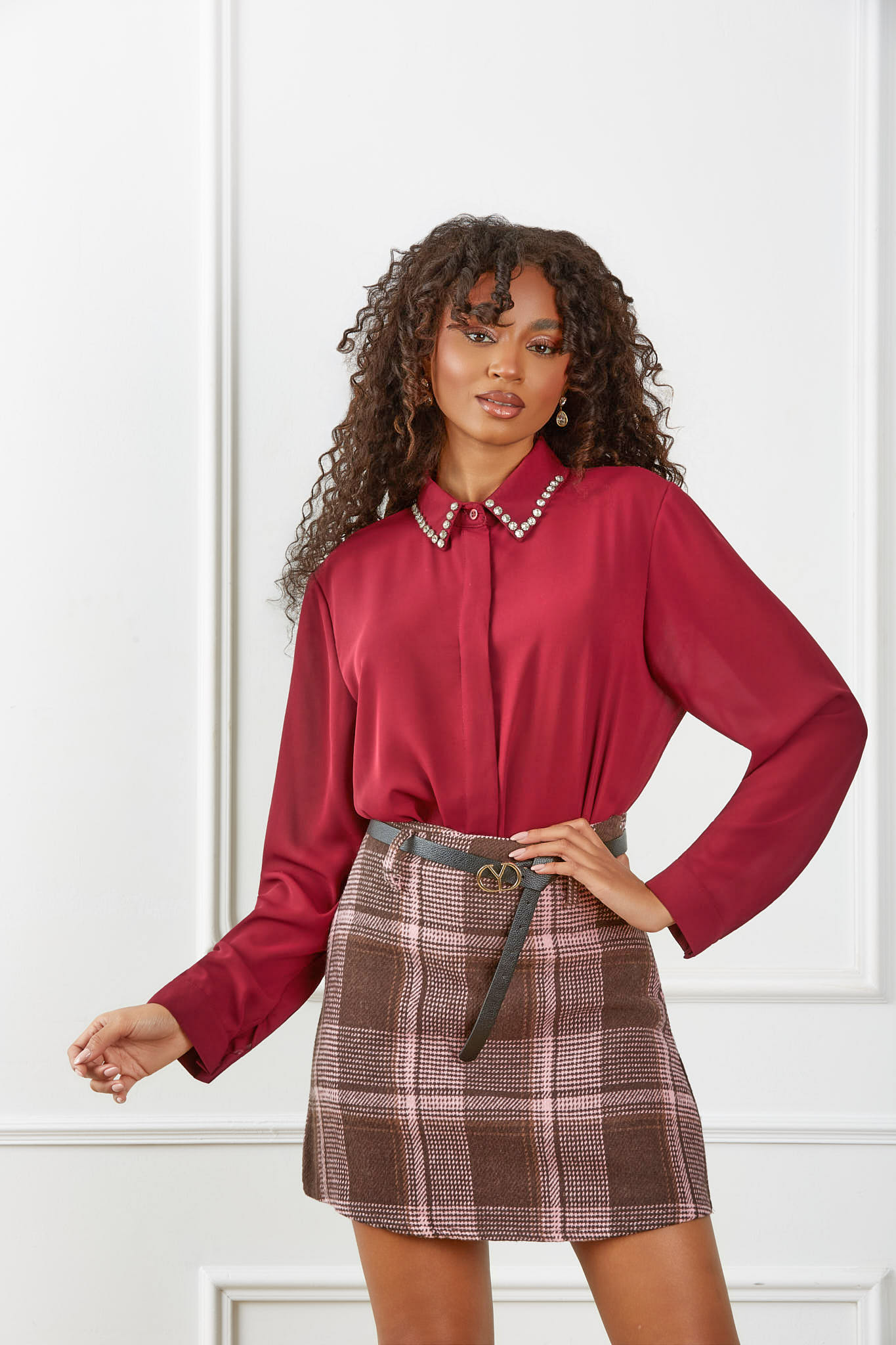 Karmina Πουκάμισο μπορντό Karmina Πουκάμισο μπορντό - Image 1