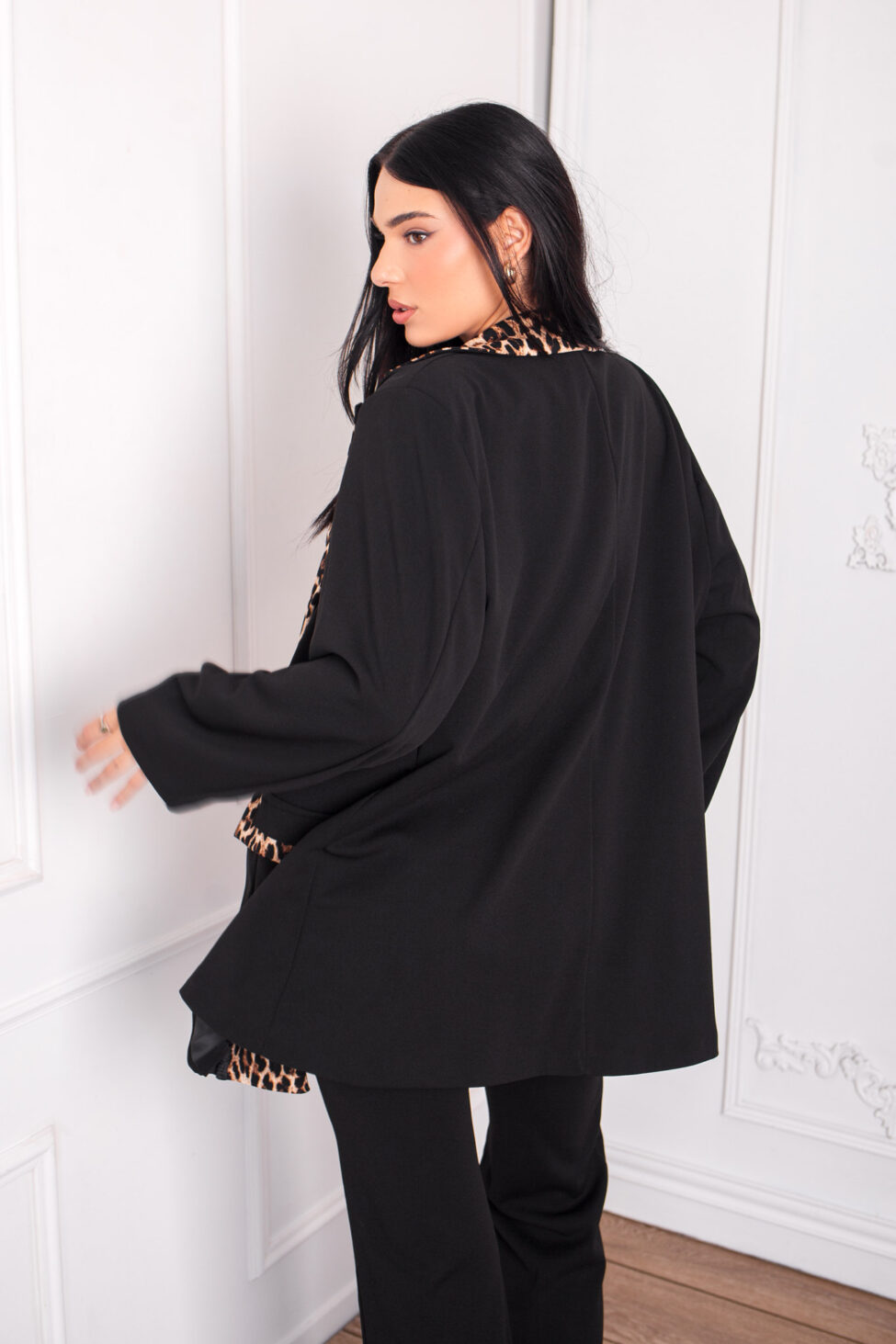 Kiana oversize σακάκι μαύρο - Image 3