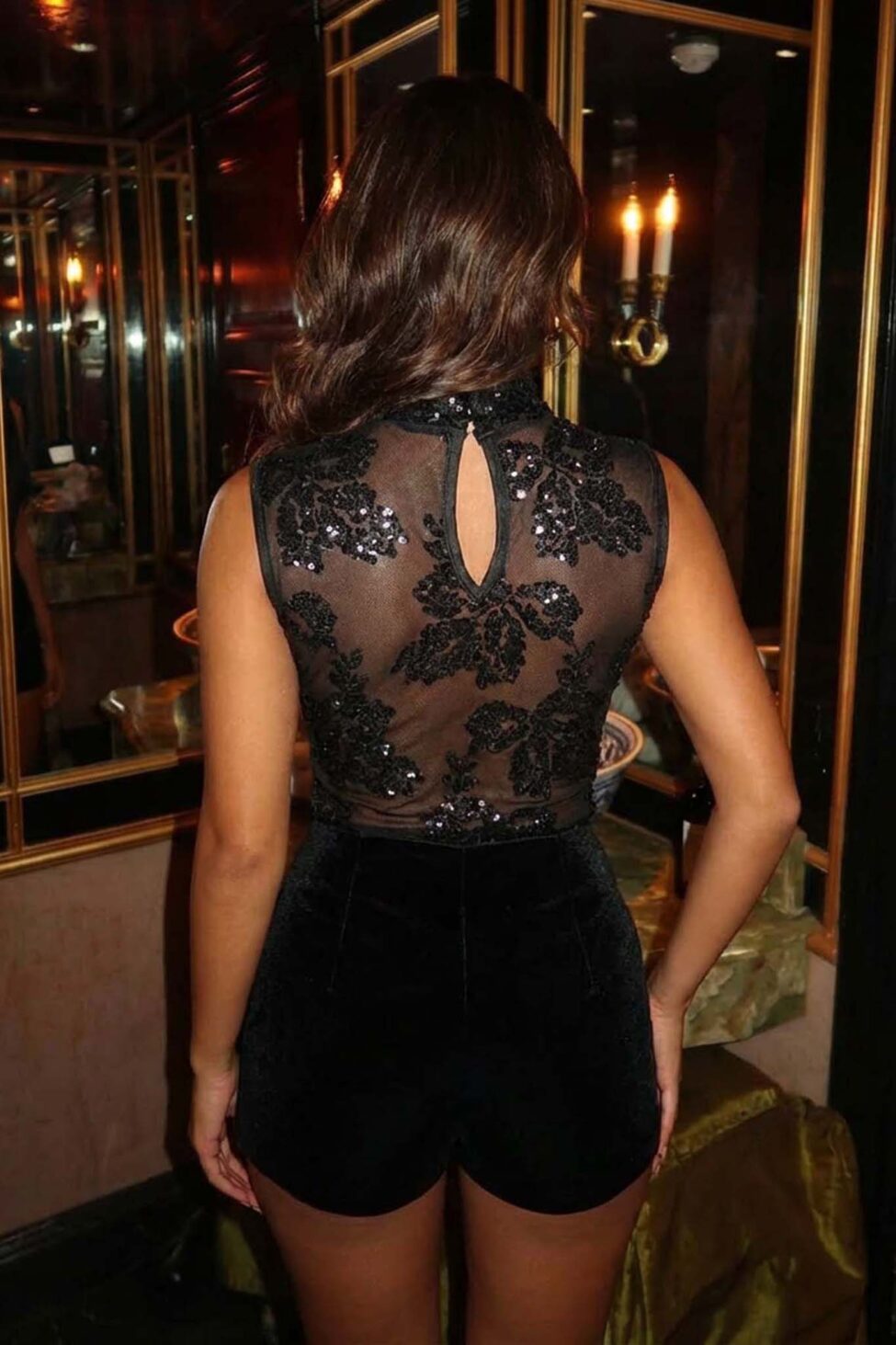 Luxear τοπ με στρας μαύρο - Image 2