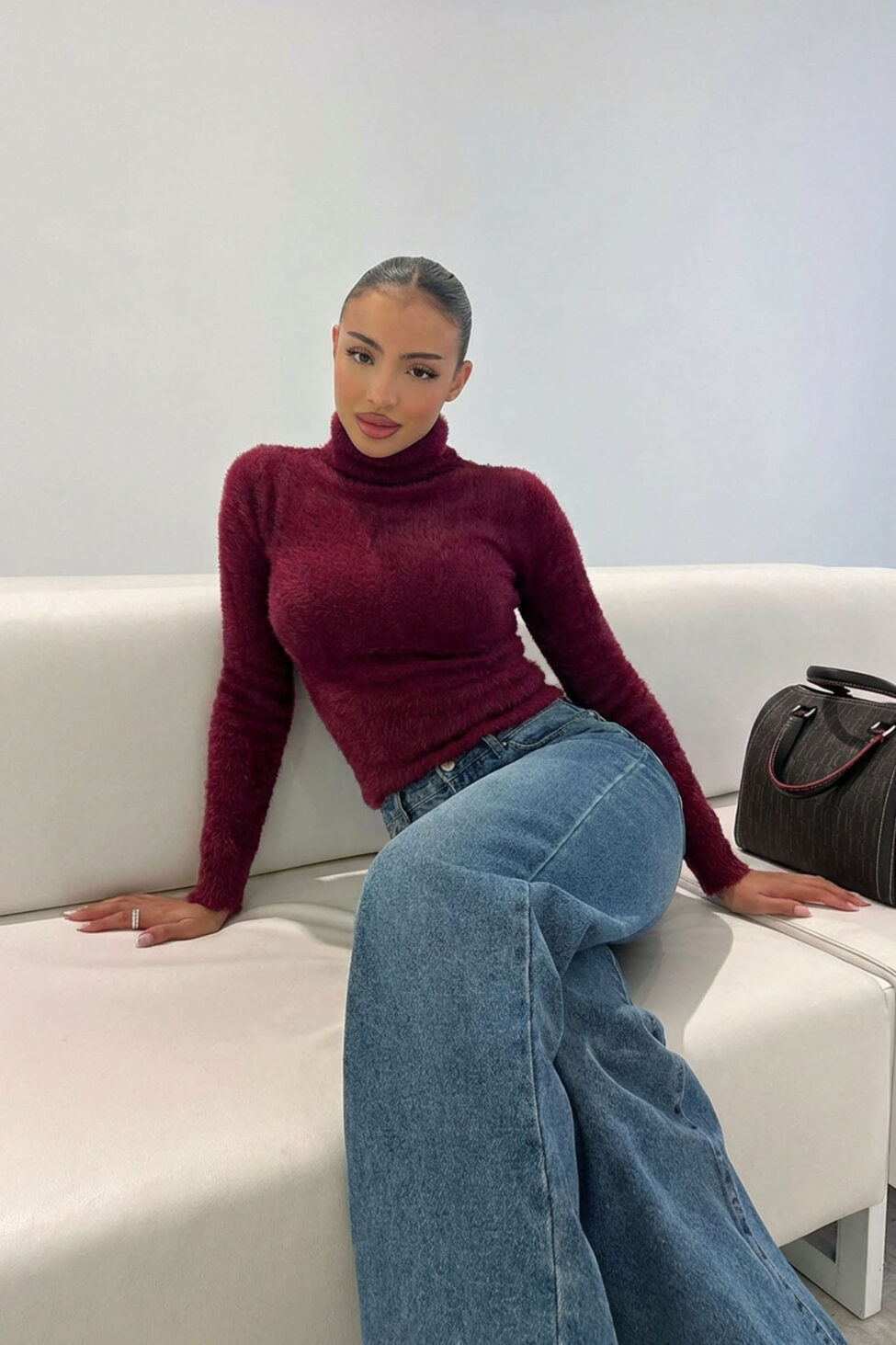 Woola Μακρυμάνικη μπλούζα μπορντό - Image 2