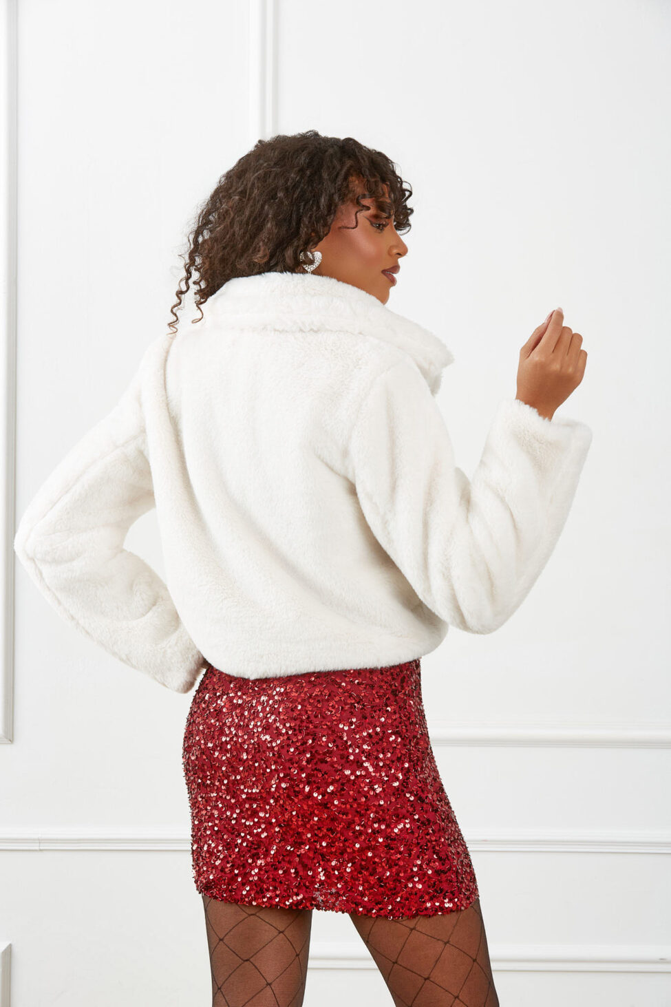 Woonini Οικολογική Γούνα Μπολερό εκρού - Image 3