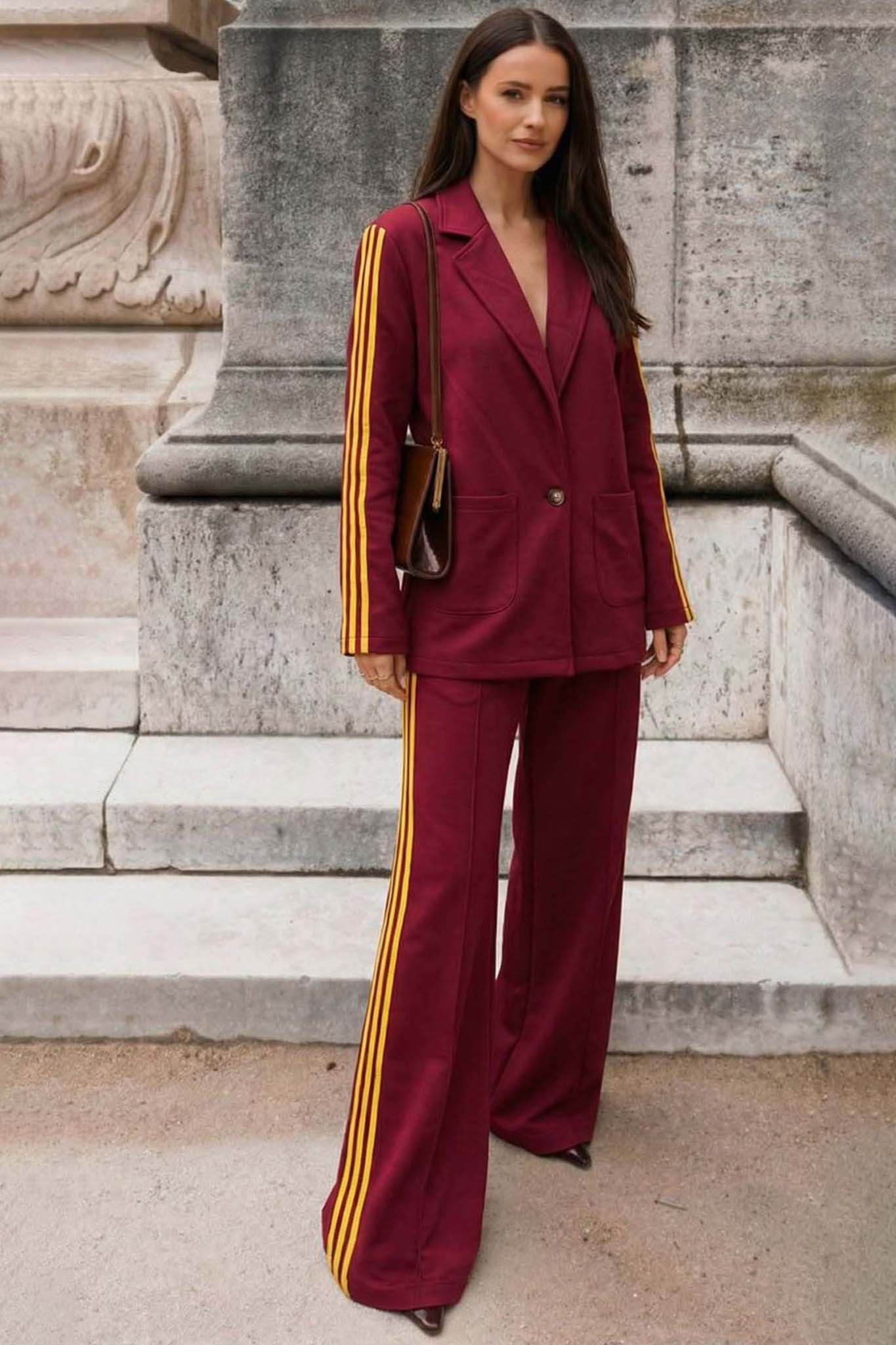 Alaman σετ σακάκι παντελόνι μπορντό Alaman σετ σακάκι παντελόνι μπορντό - Image 1