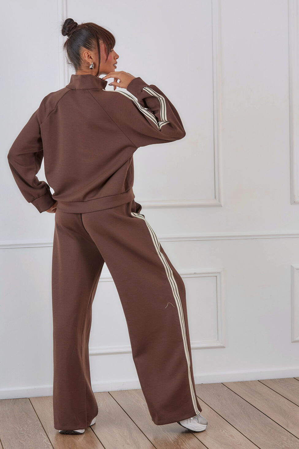 Alexa Σετ Ζακέτα Παντελόνι καφέ - Image 4