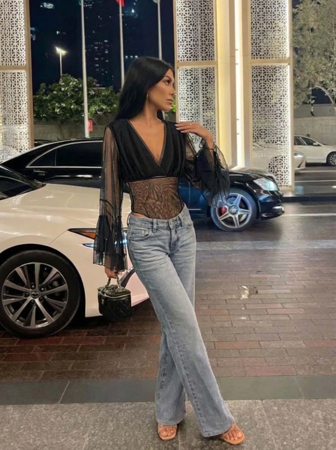 Anuta κορμάκι με διαφάνεια μαύρο Anuta κορμάκι με διαφάνεια μαύρο - Image 1