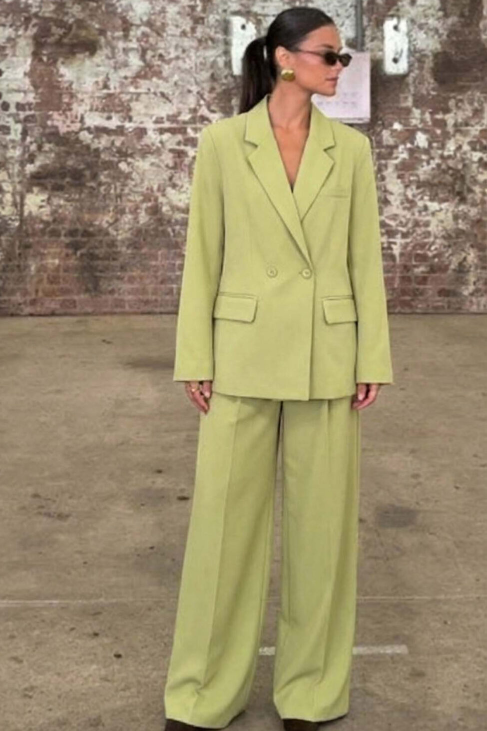 Asteras σετ σακάκι με ωπαντελόνι λαχανί - Image 2