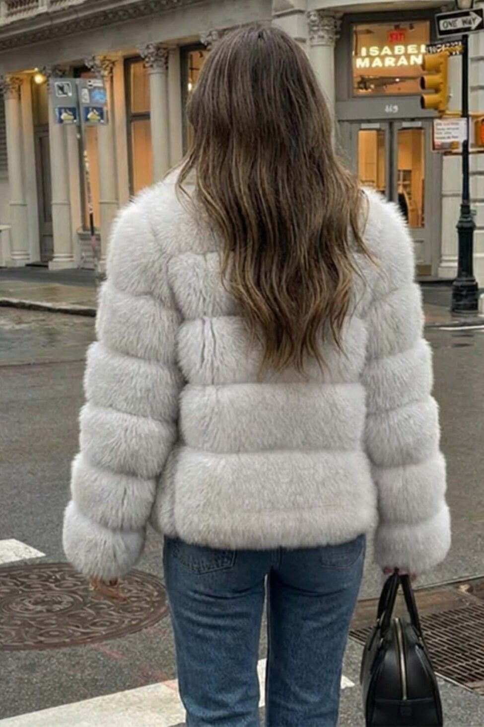 Bare γούνα με φερμούαρ λευκό - Image 2