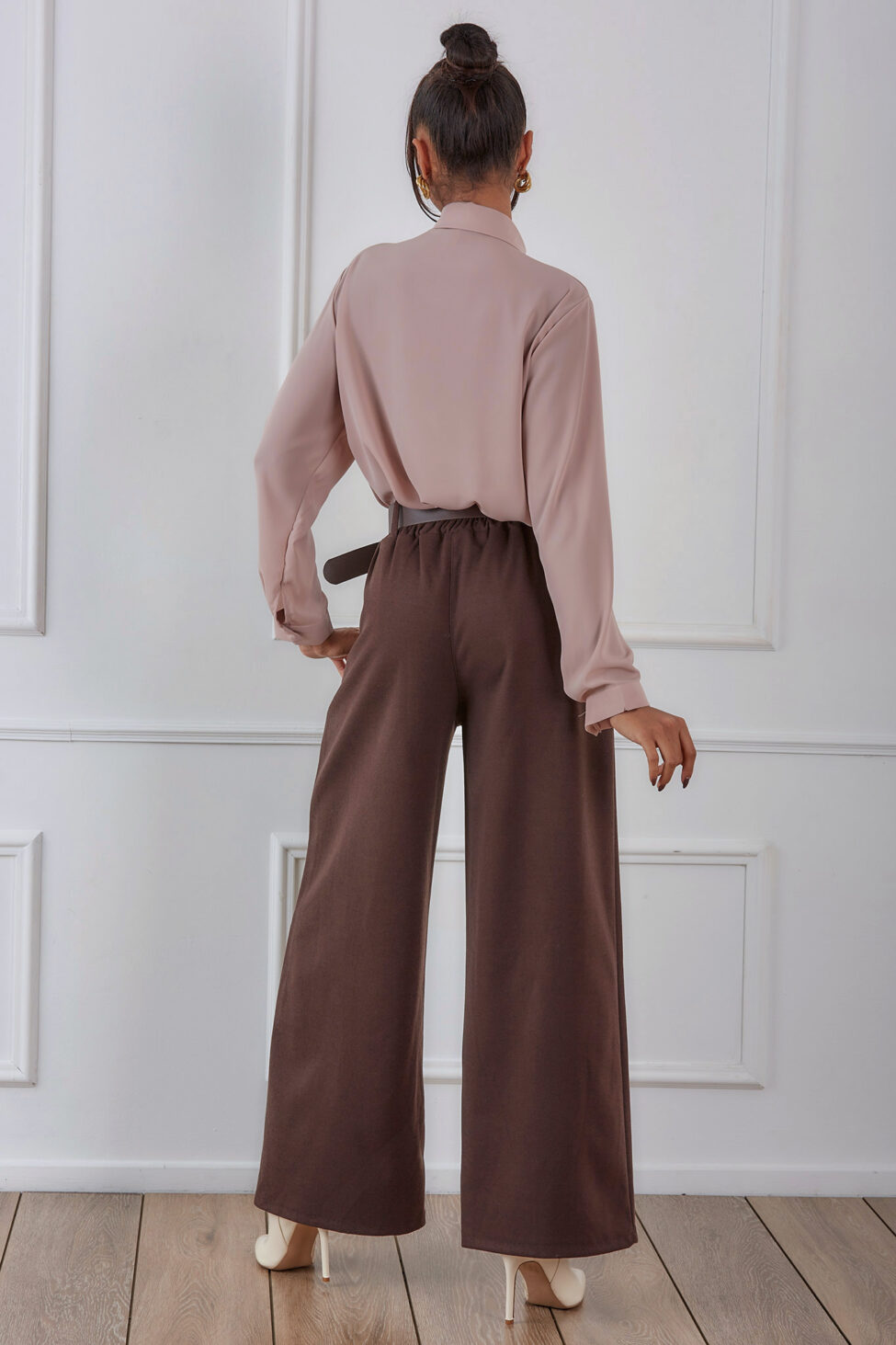 Benson παντελόνι με ζώνη καφέ - Image 3