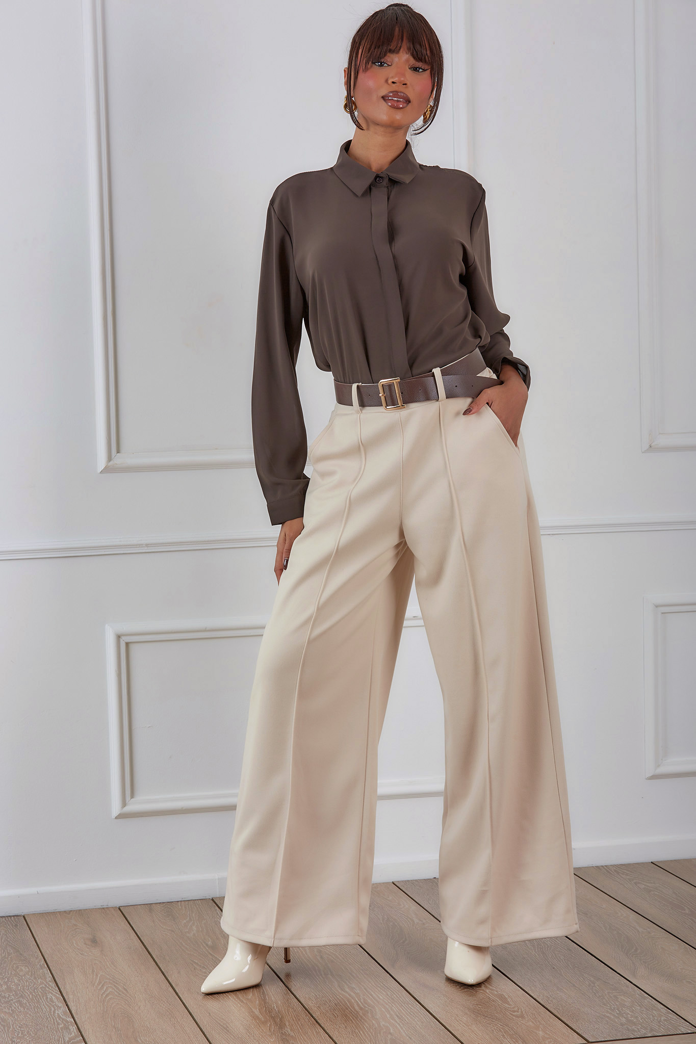 Benson παντελόνι με ζώνη μπεζ Benson παντελόνι με ζώνη μπεζ - Image 1