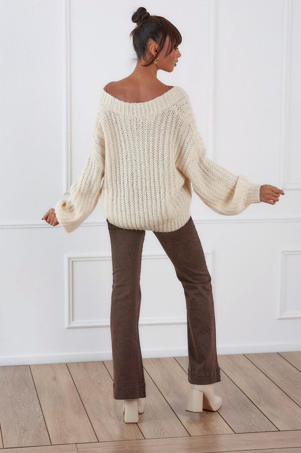 Beretta Πλέκτη Ζακέτα μπεζ - Image 5