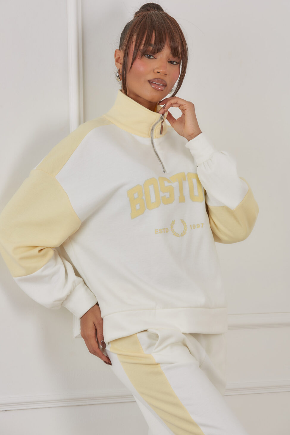 Boston Σετ Φούτερ Παντελόνι κίτρινο - Image 3