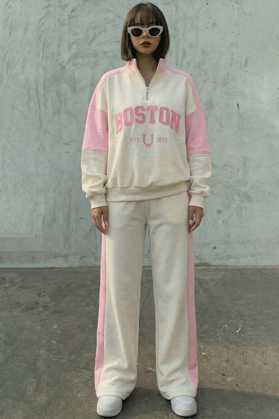 Boston Σετ Φούτερ Παντελόνι ροζ - Image 2