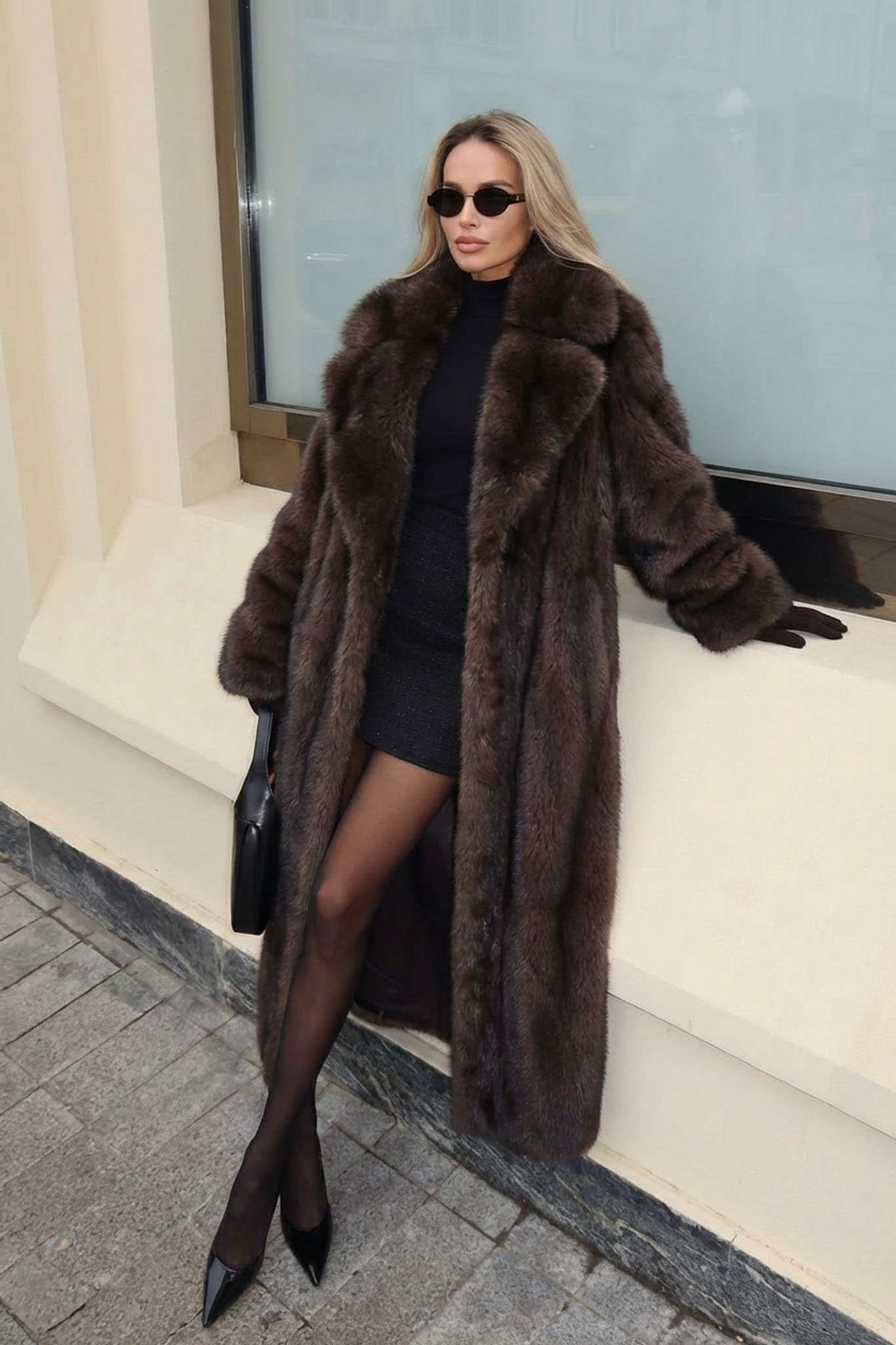 Cashmere Οικολογική γούνα μακριά καφέ Cashmere Οικολογική γούνα μακριά καφέ - Image 1