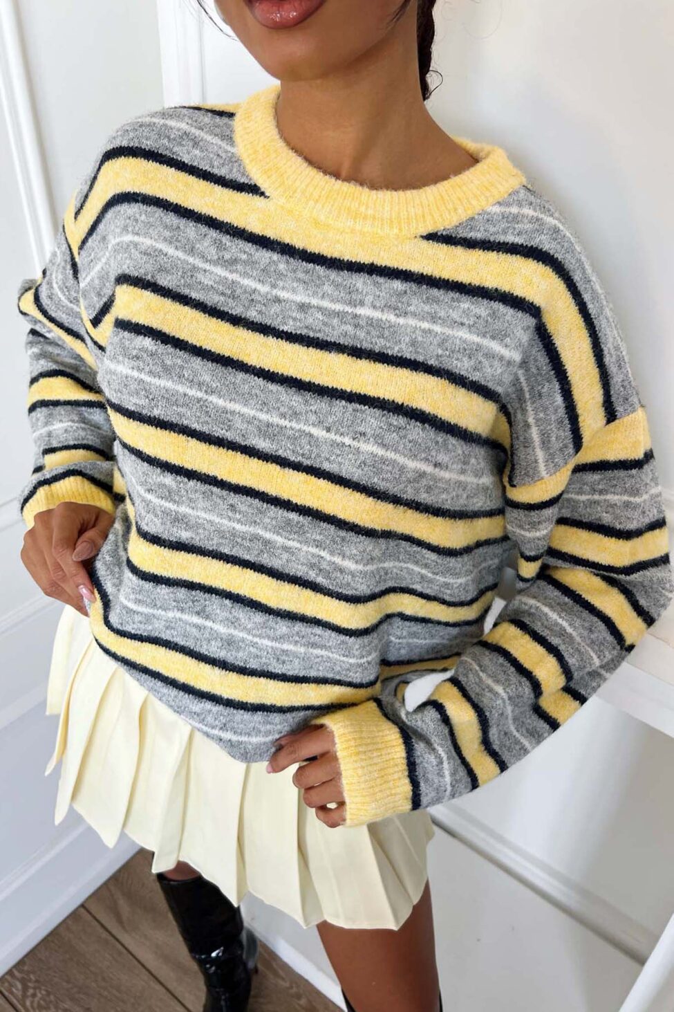 Daima μπλούζα ριγέ κίτρινο - Image 2