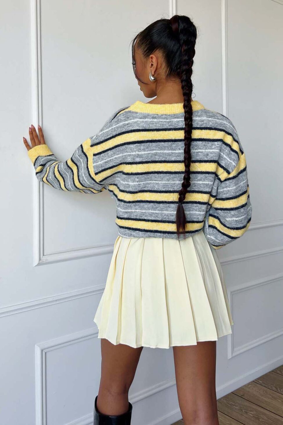 Daima μπλούζα ριγέ κίτρινο - Image 3