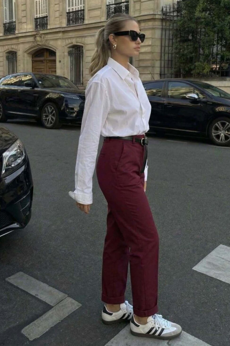 Distortion Παντελόνι μπορντό - Image 2