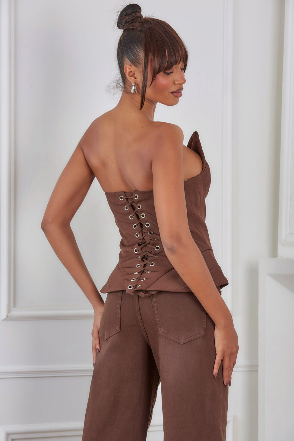 Dixie Στραπλές Τοπ καφέ - Image 4