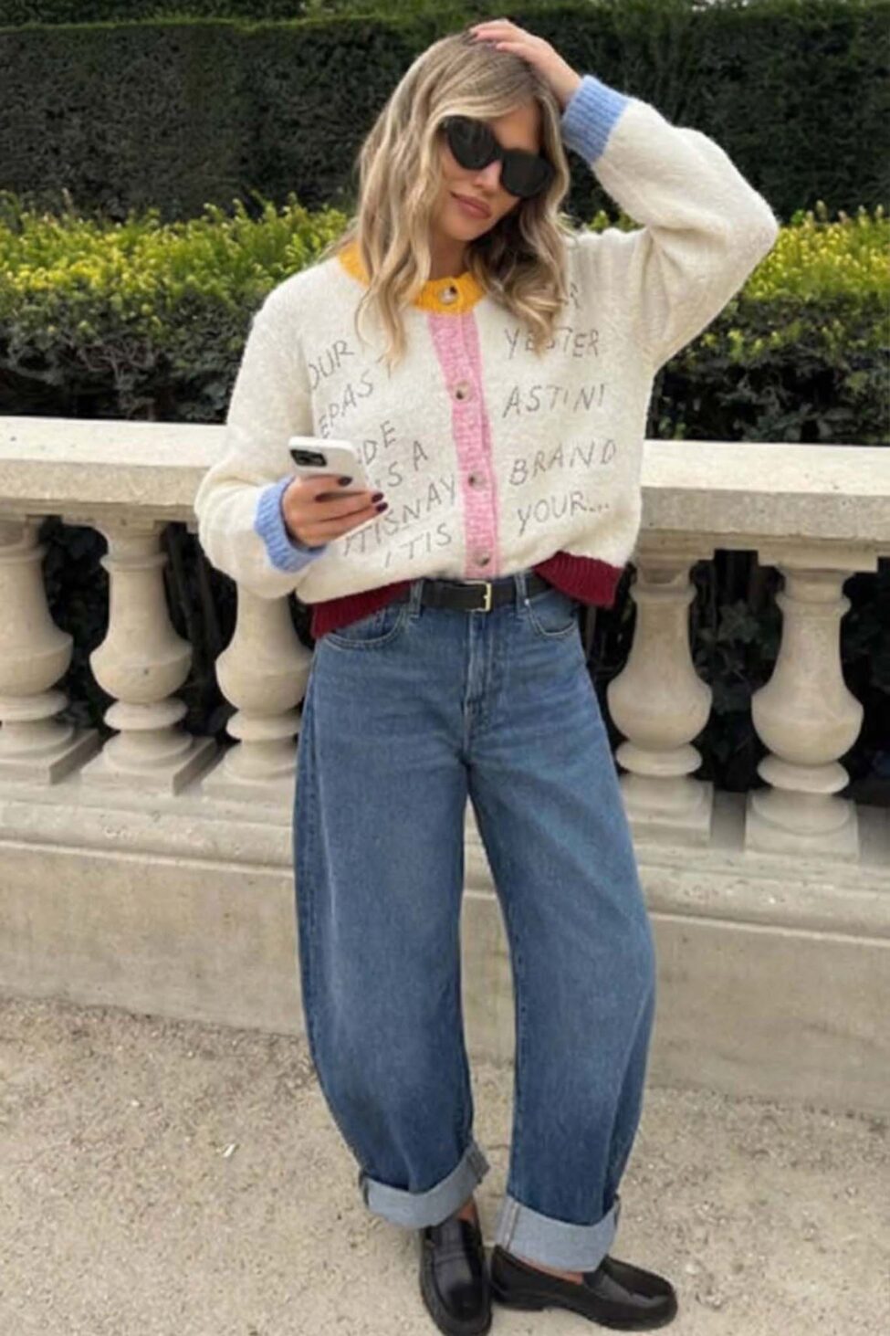 Erin Πλέκτη Ζακέτα λευκό - Image 2