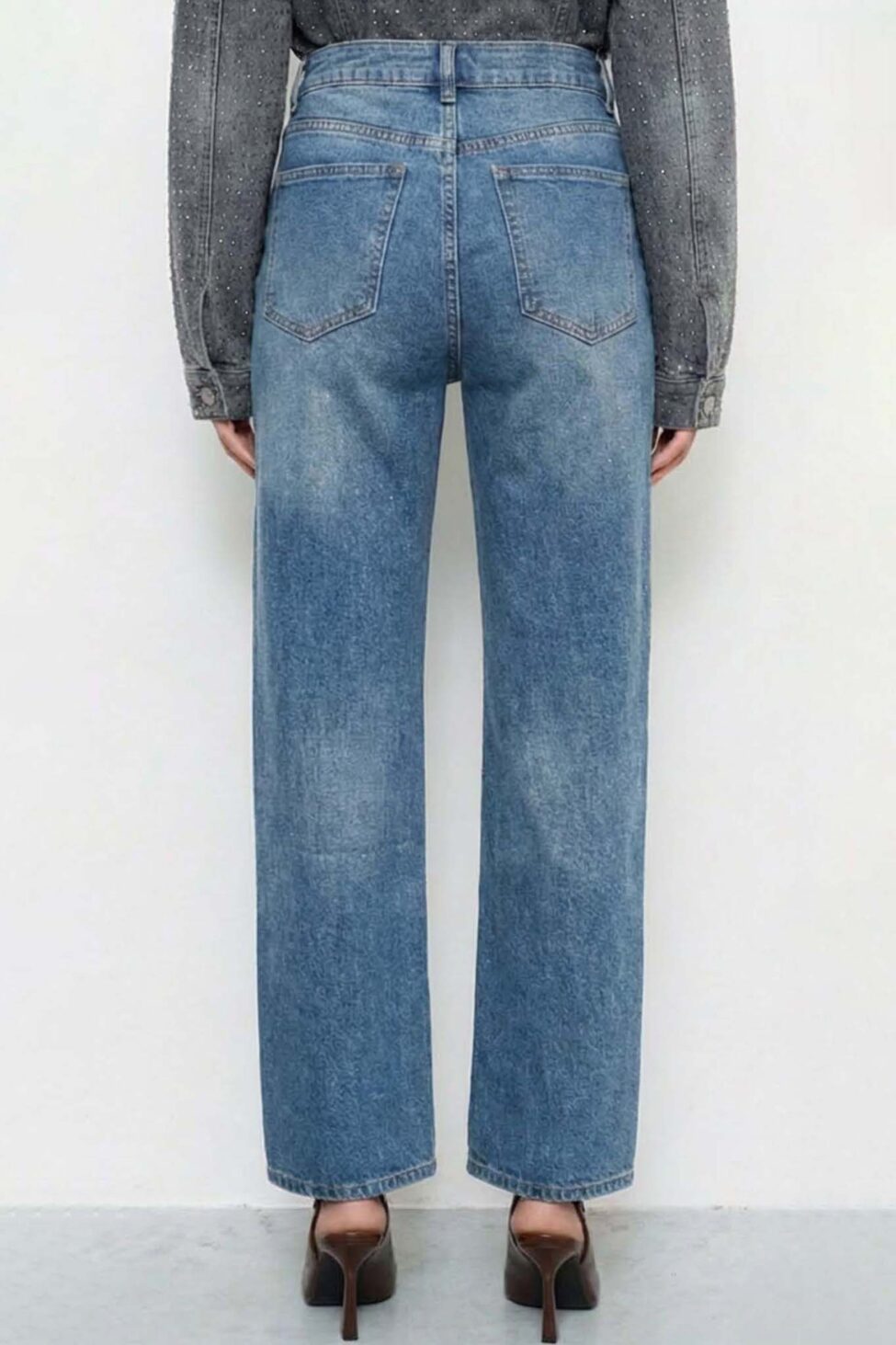 Etherium τζιν παντελόνι με στρας μπλε - Image 2