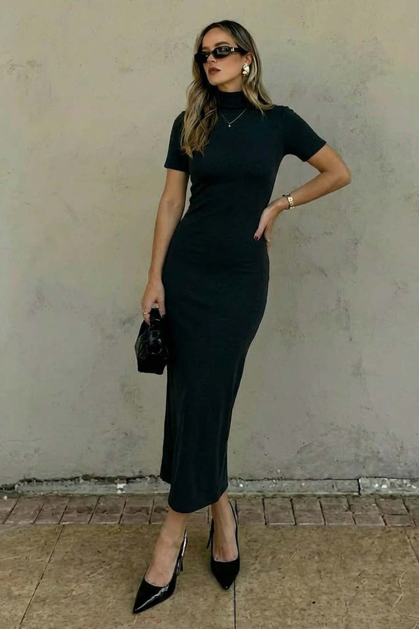 Evianna Φόρεμα Μάξι Ζιβάγκο μαύρο Evianna Φόρεμα Μάξι Ζιβάγκο μαύρο - Image 1