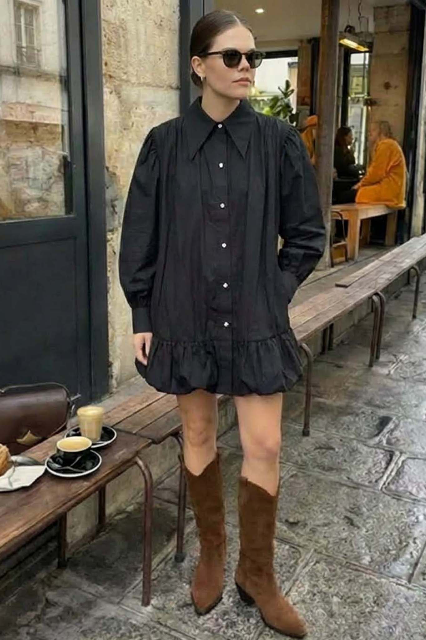 Fringe μίνι φόρεμα μαύρο Fringe μίνι φόρεμα μαύρο - Image 1