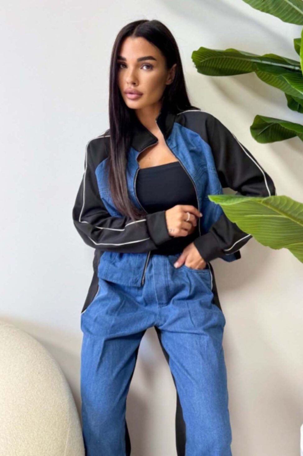 Georgina Σετ Ζακέτα Παντελόνι μπλε - Image 2