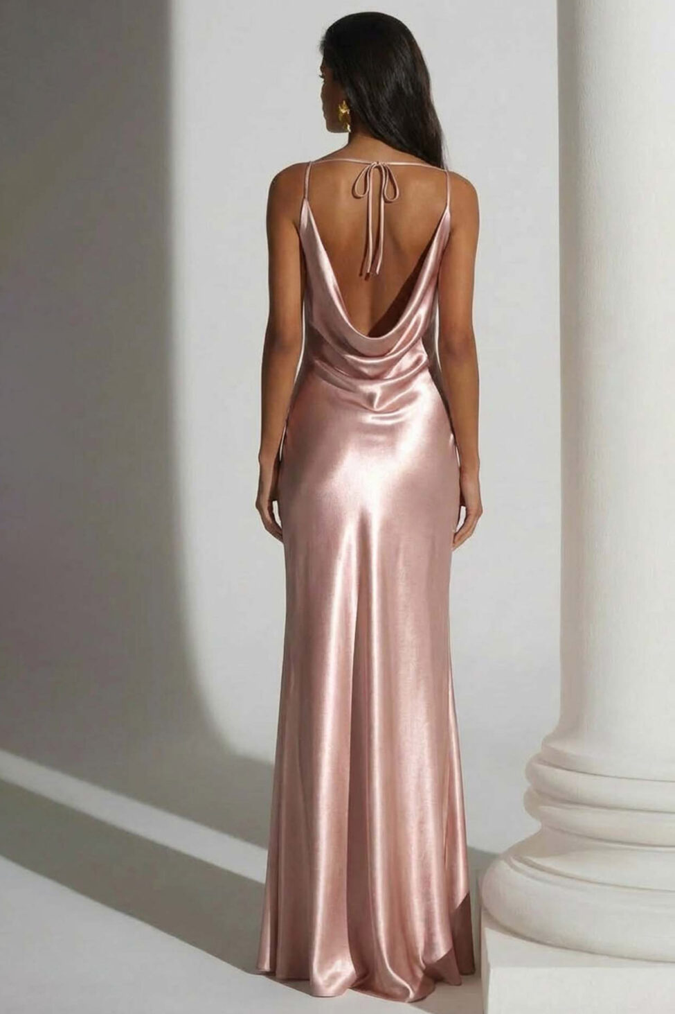 Gerry μάξι φόρεμα σατέν ροζ - Image 2