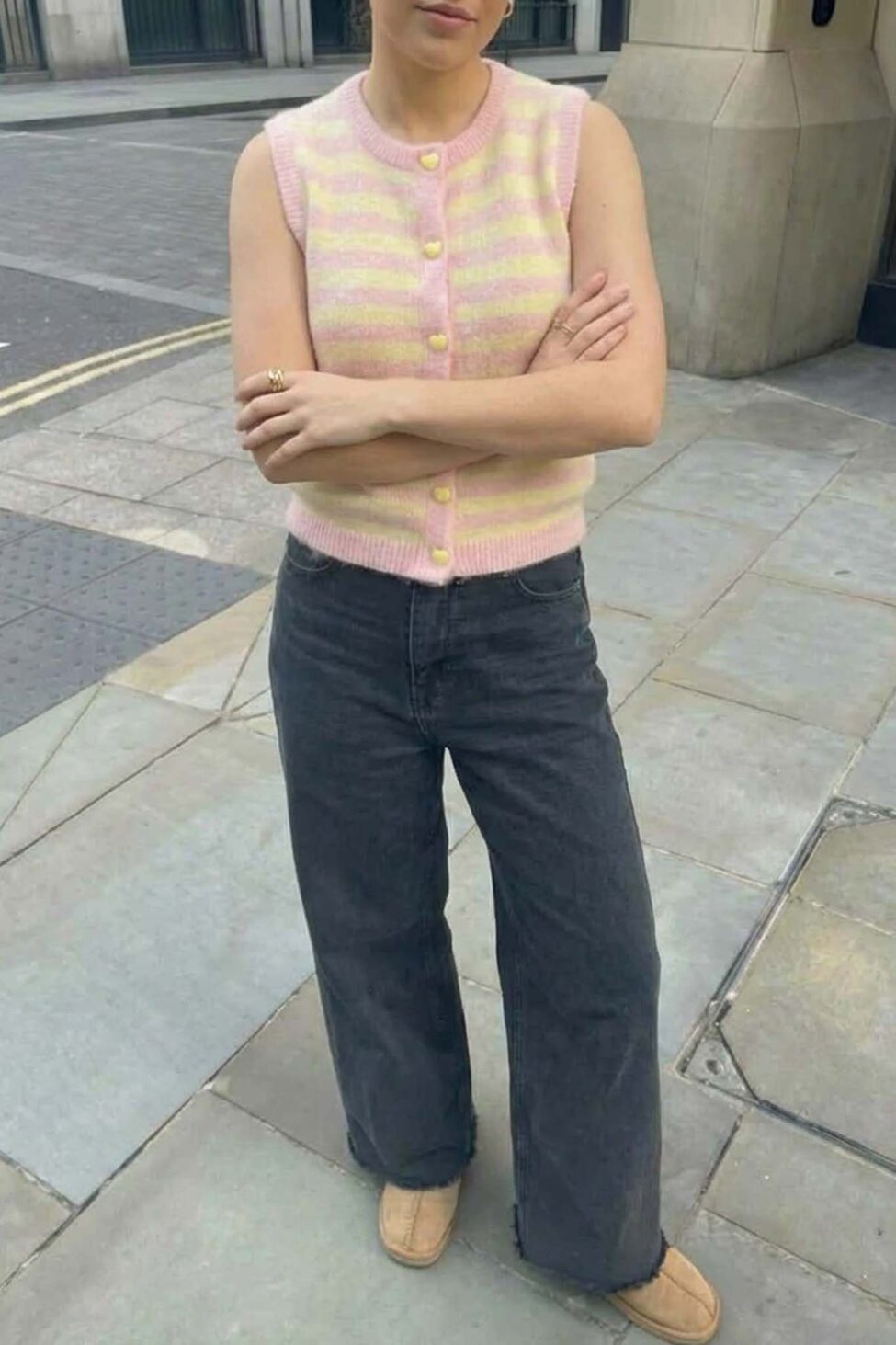 Gooseberry Πλεκτό Γιλέκο ροζ - Image 2