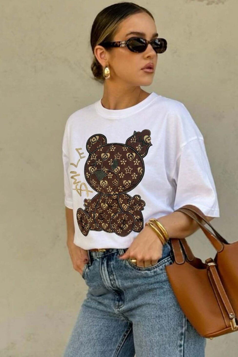 Grumpy T-shirt με σχέδιο αρκουδάκι λευκό - Image 2