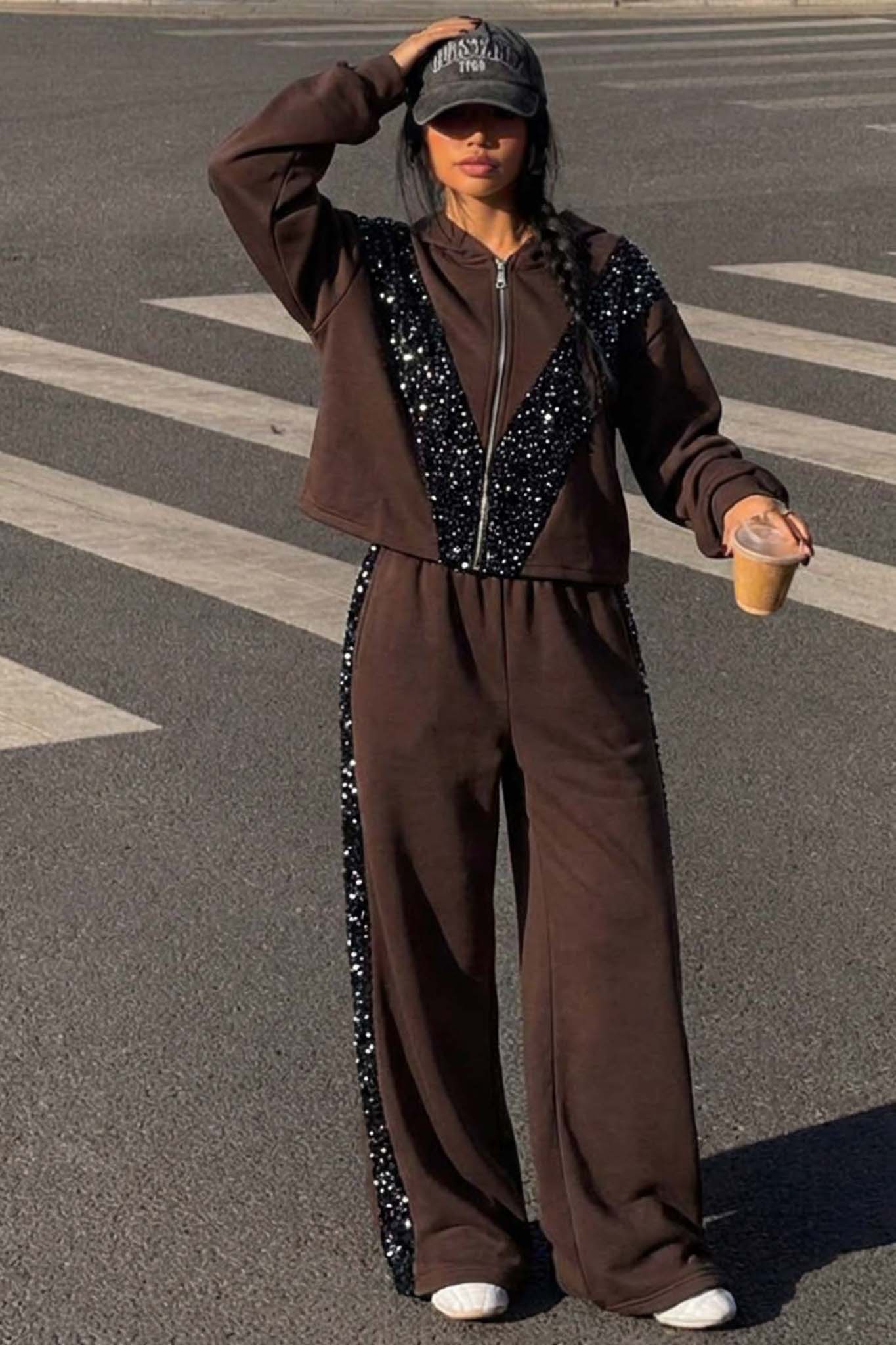 Herrera Σετ ζακέτα φόρμα καφέ Herrera Σετ ζακέτα φόρμα καφέ - Image 1