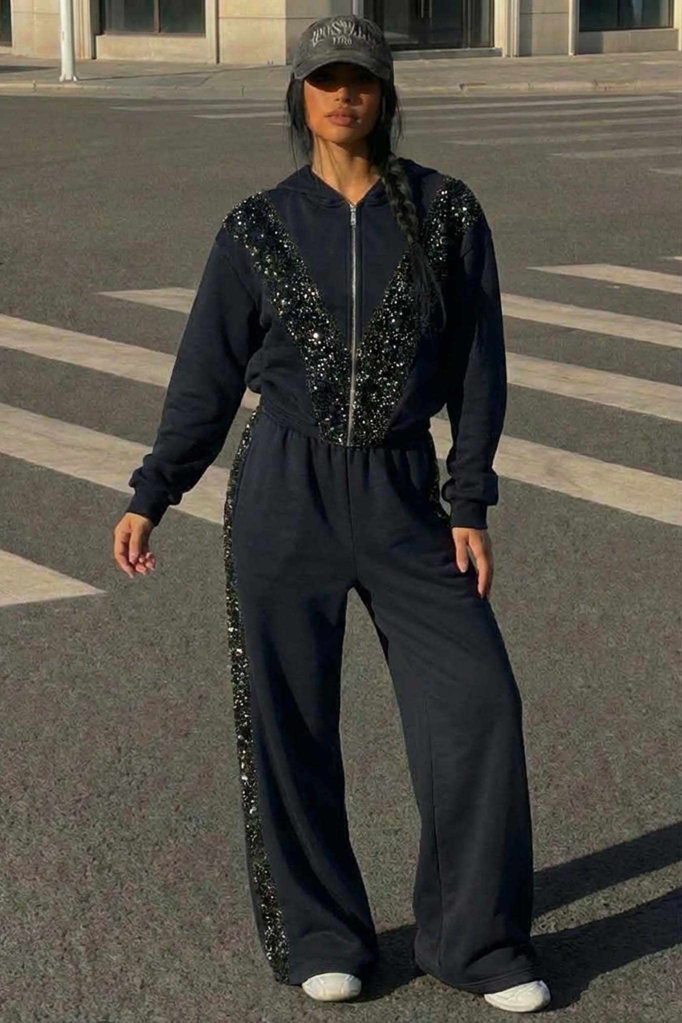 Herrera Σετ ζακέτα φόρμα μαύρο Herrera Σετ ζακέτα φόρμα μαύρο - Image 1