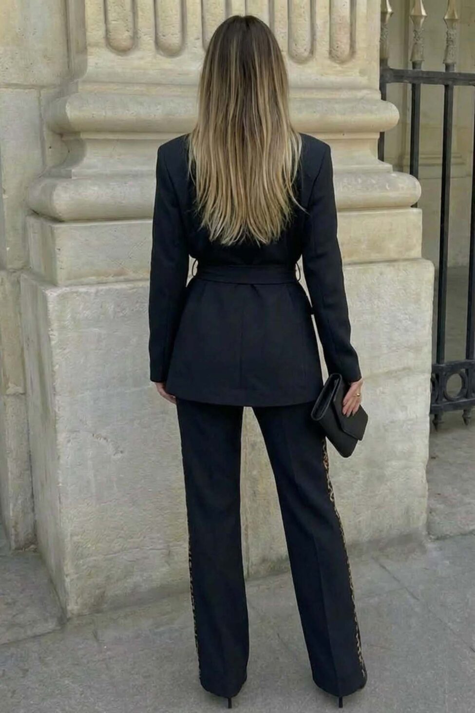 Instict σετ σακάκι και παντελόνι μαύρο - Image 2